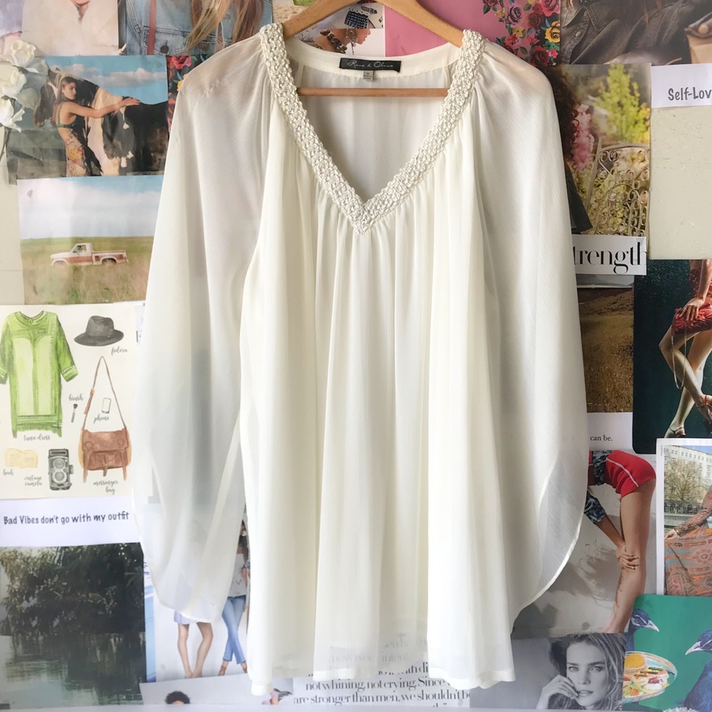 Rose & Olive Sheer Blouse
